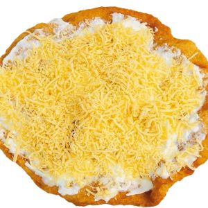 Langos Mit Sauerrahm Und Käse